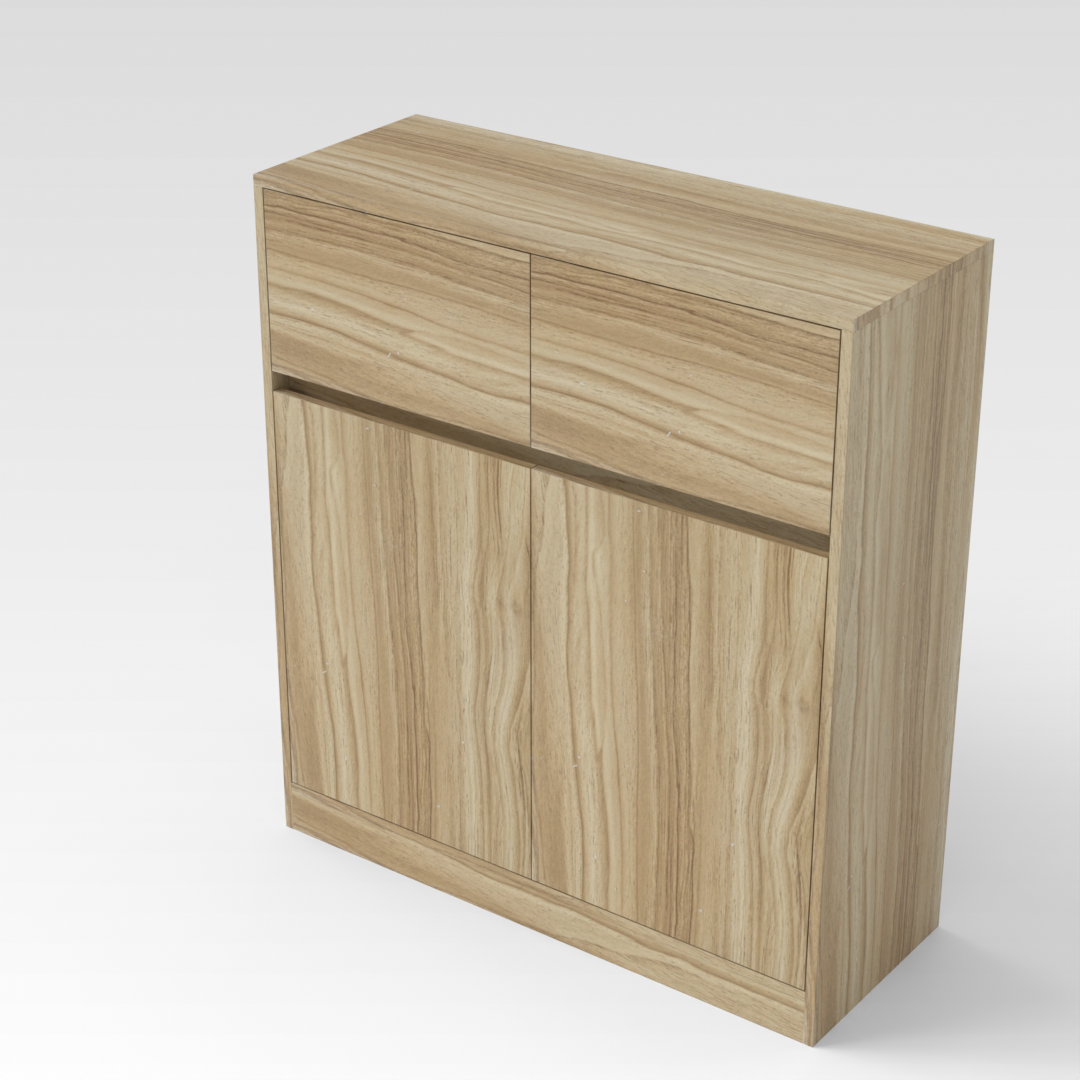 Country Oak Shoe Cabinet