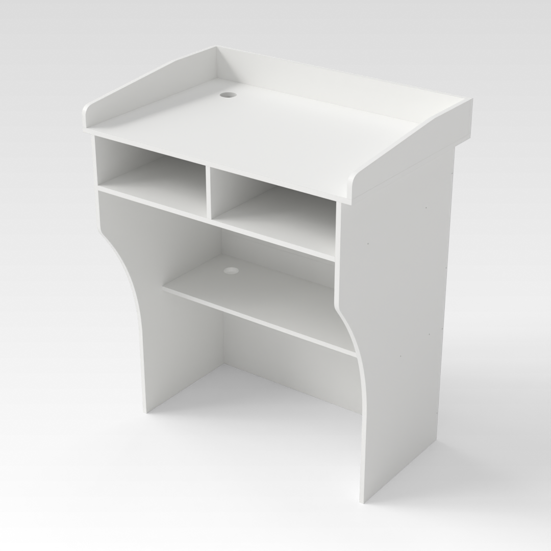 Warm White Office Desk