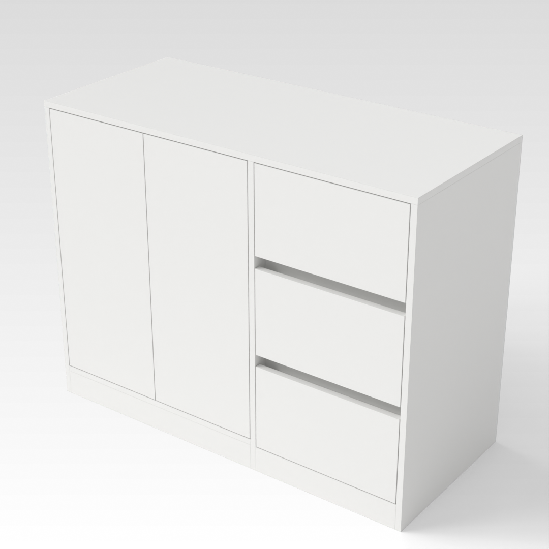 Warm White Shoe Cabinet