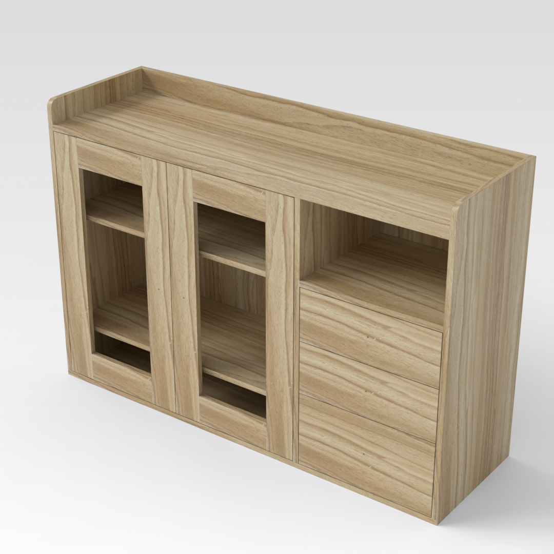 Country Oak Shoe Cabinet