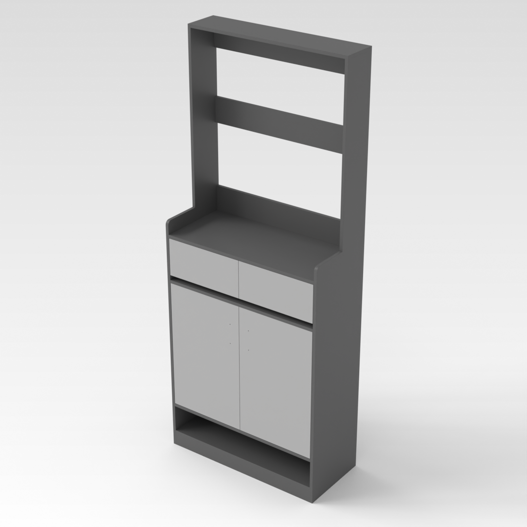 Sky Gray & Light Gray Shoe Cabinet