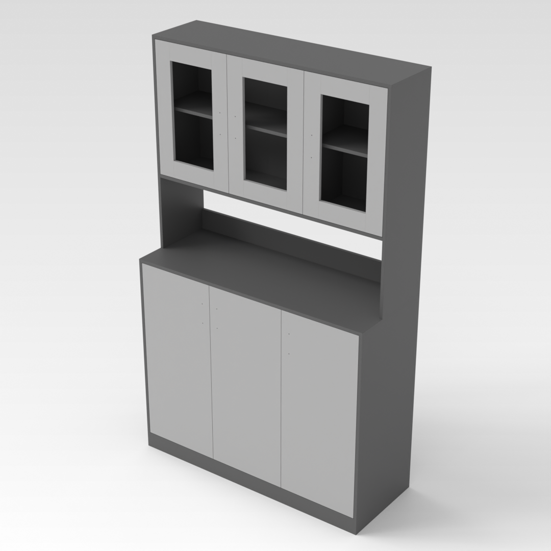Sky Gray & Light Gray Sideboard