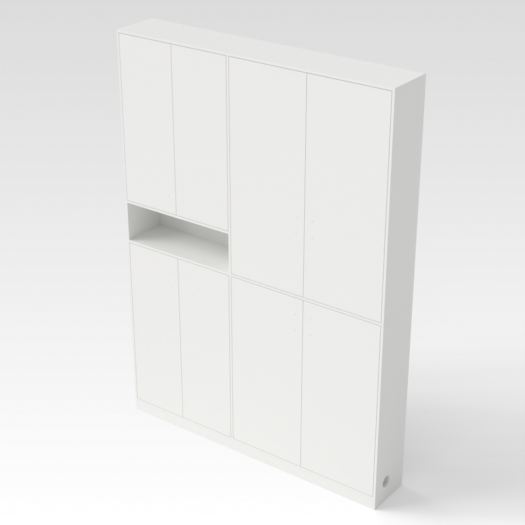 Warm White Entryway Cabinet