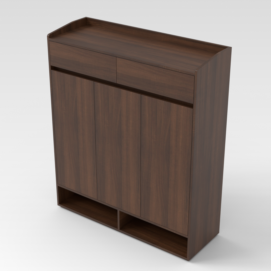 Prairie Oak Shoe Cabinet