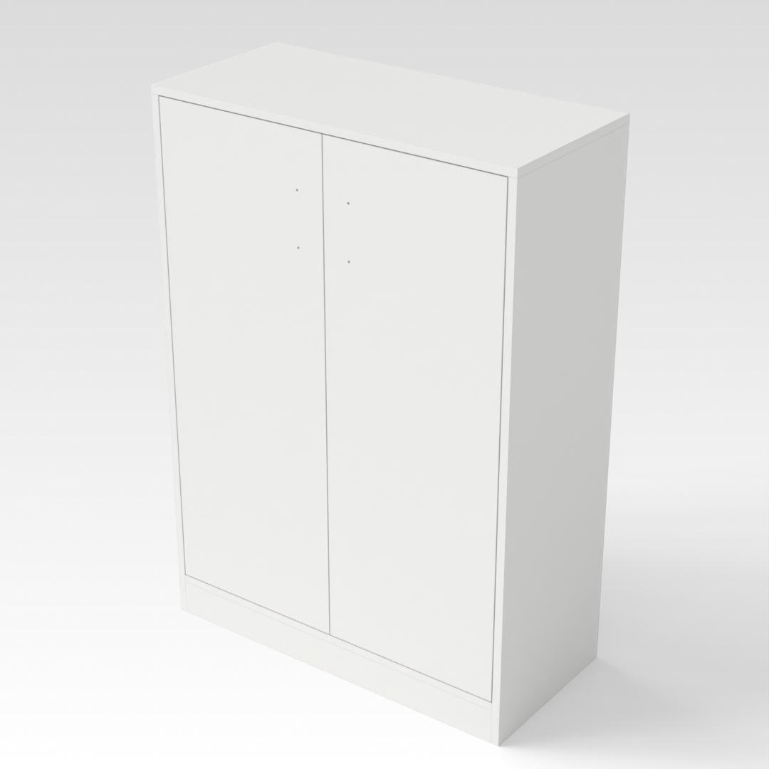 Warm White & Black Shoe Cabinet