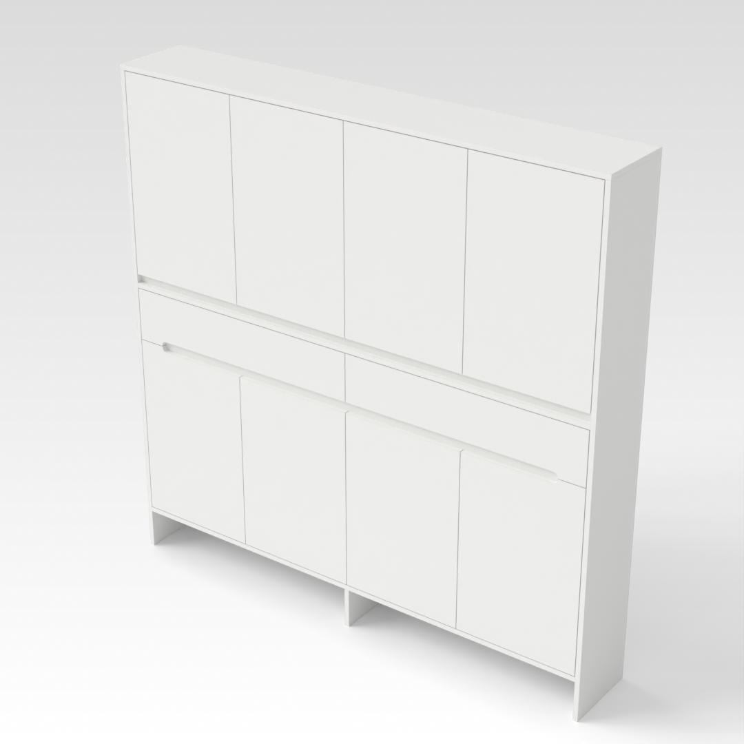 Warm White Shoe Cabinet