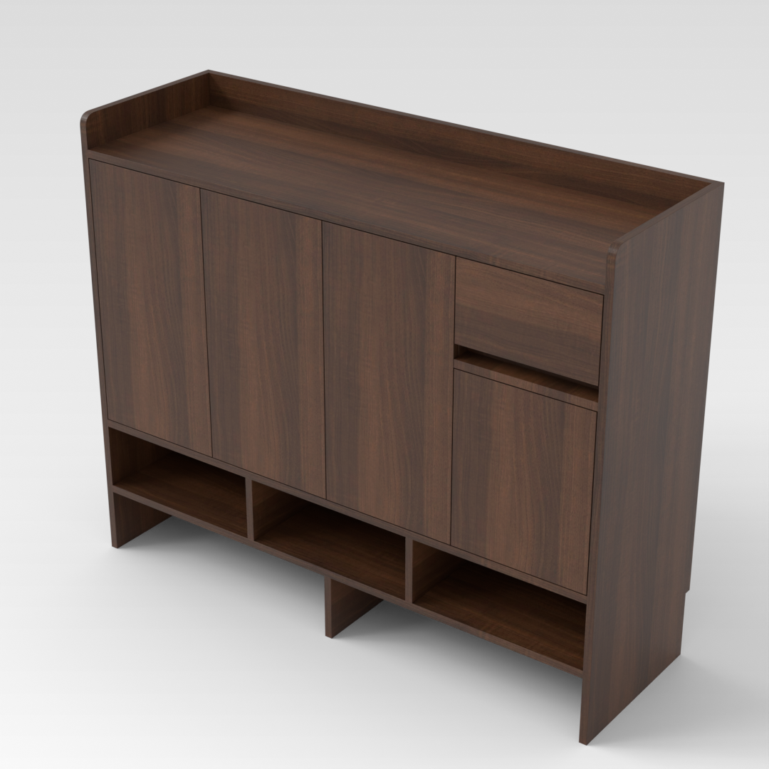 Prairie Oak Shoe Cabinet