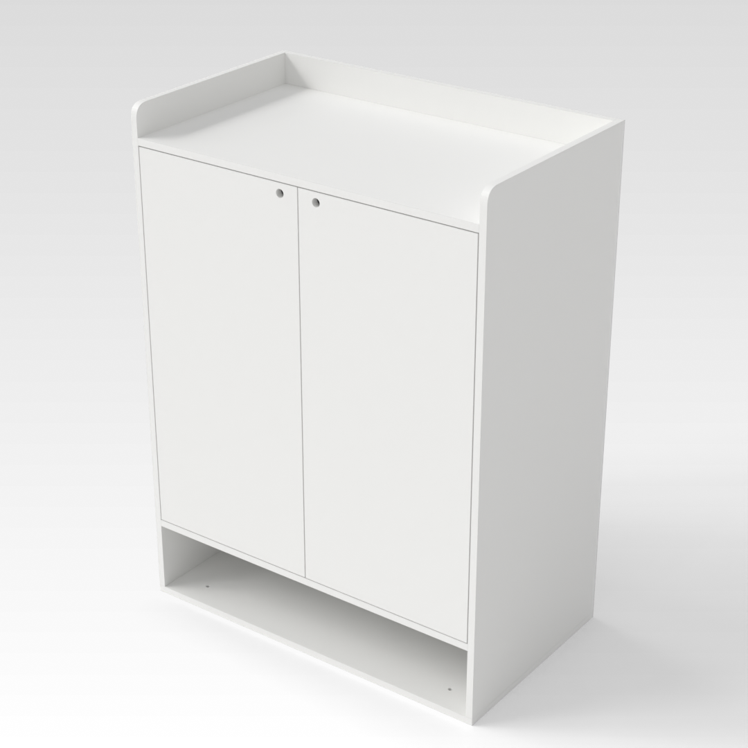 Warm White Shoe Cabinet