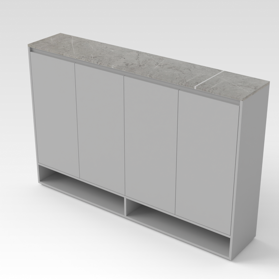 Light Gray Shoe Cabinet