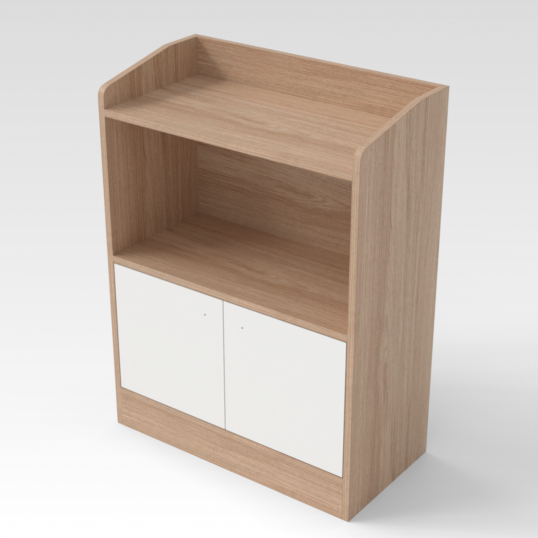 Breeze Natural Wood & Warm White Sideboard