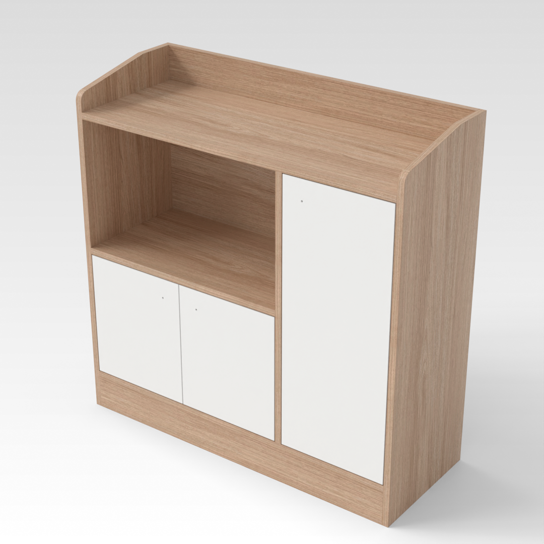 Breeze Natural Wood & Warm White Sideboard