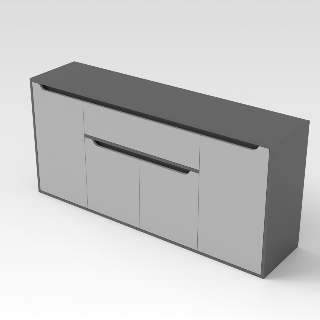 Sky Gray & Light Gray Shoe Cabinet