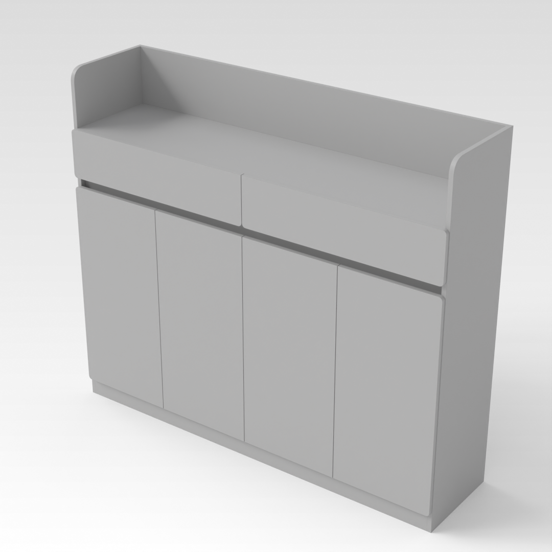 Light Gray Shoe Cabinet