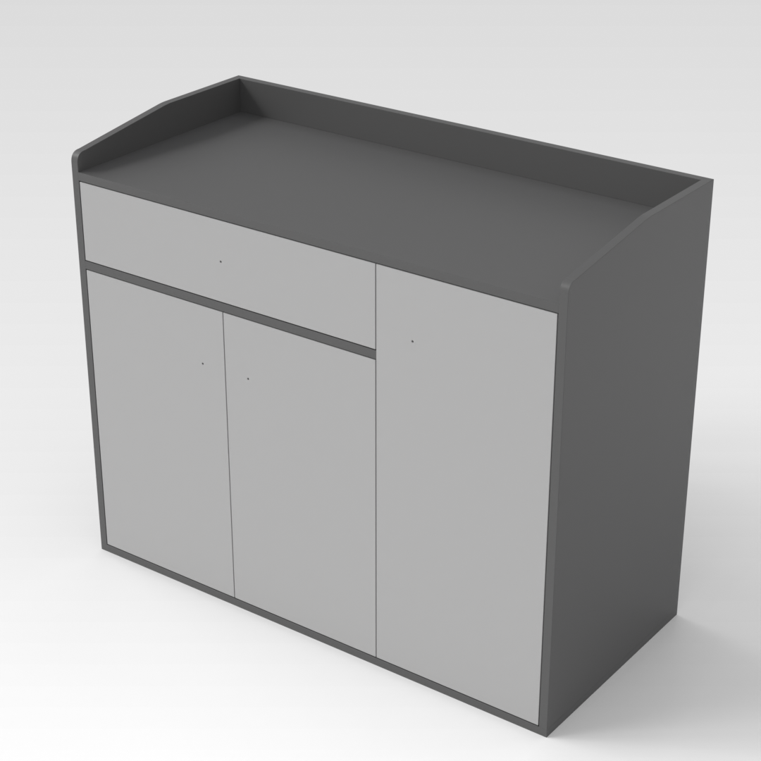 Sky Gray & Light Gray Shoe Cabinet