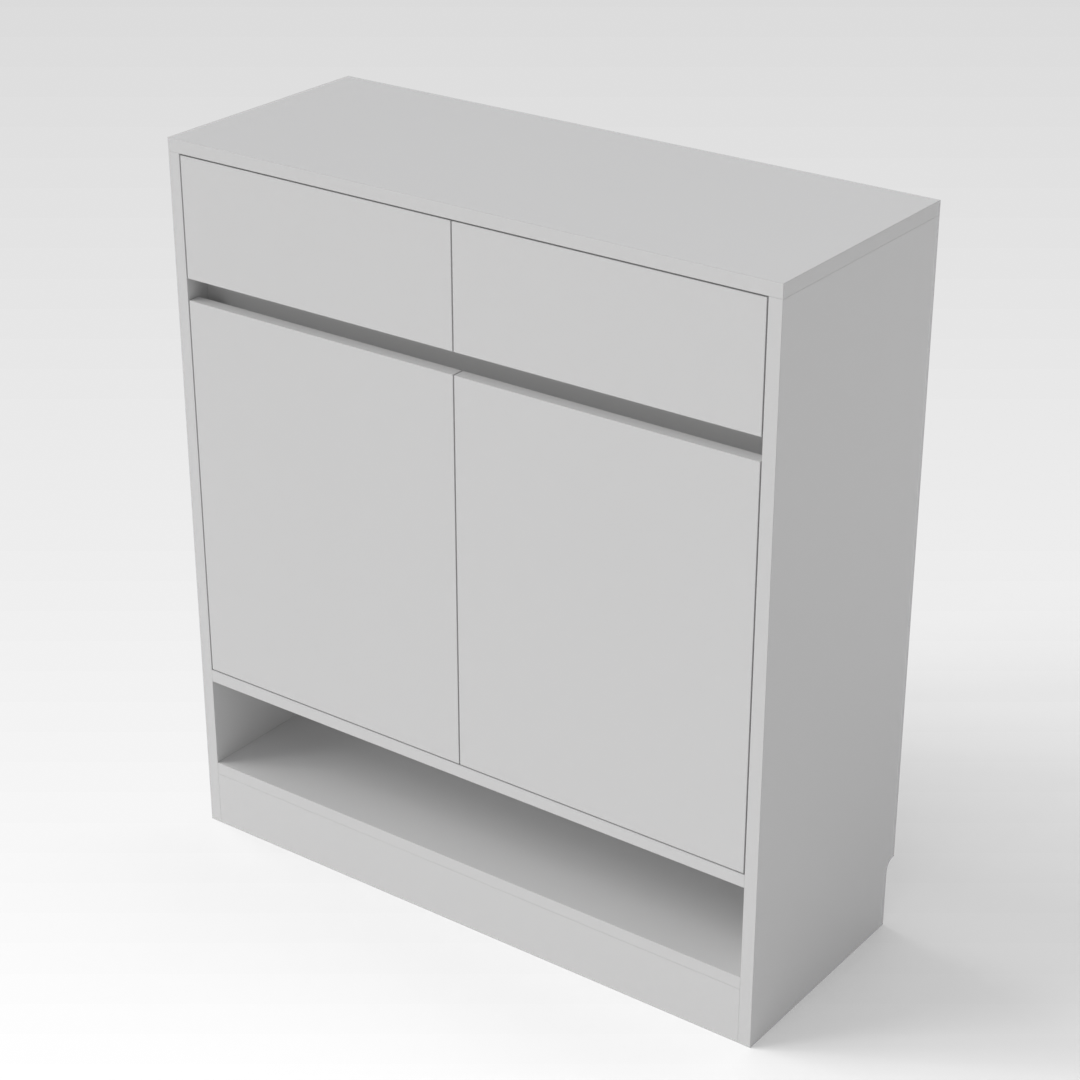Jazz Gray & Pandora Stone Grain Shoe Cabinet