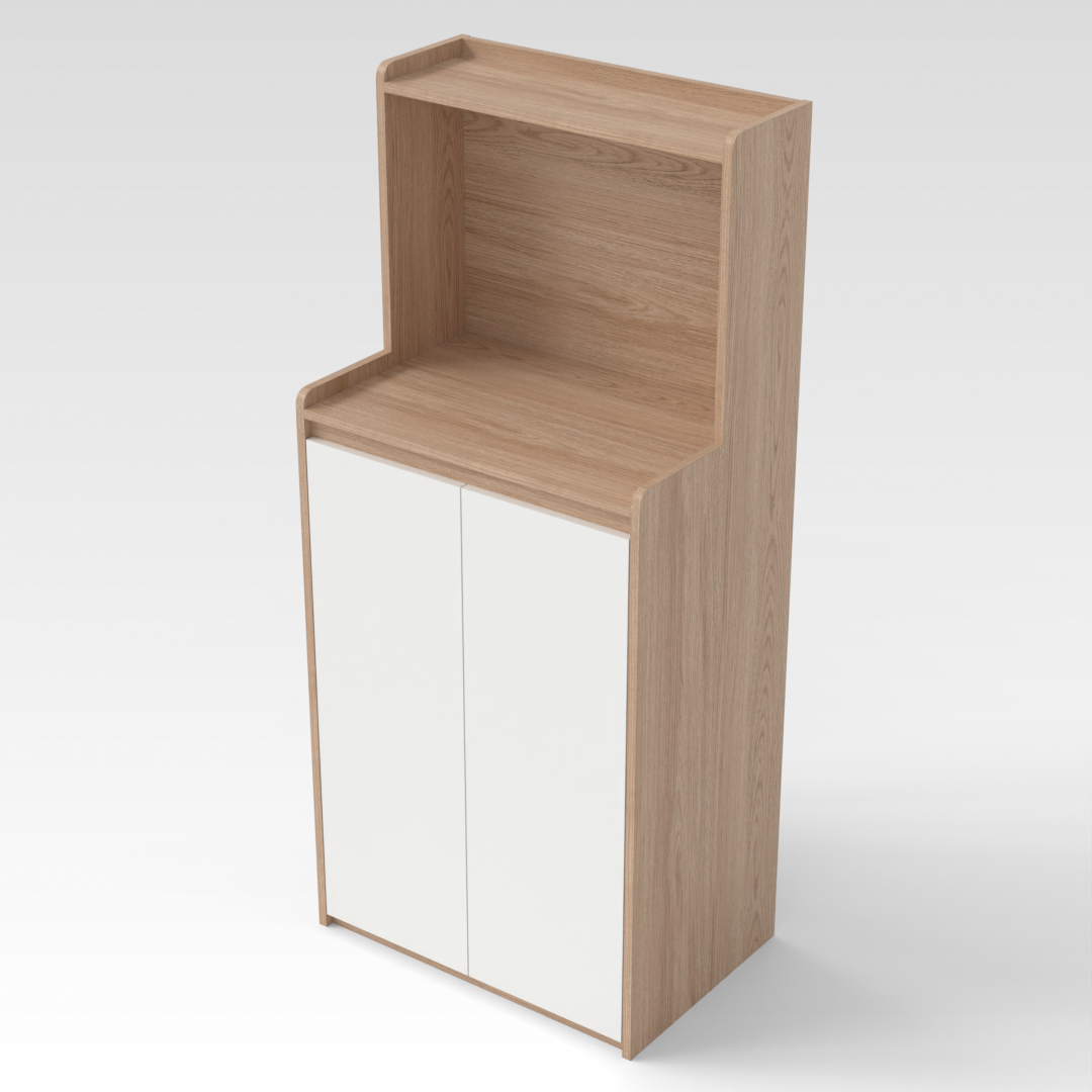Breeze Natural Wood & Warm White Sideboard