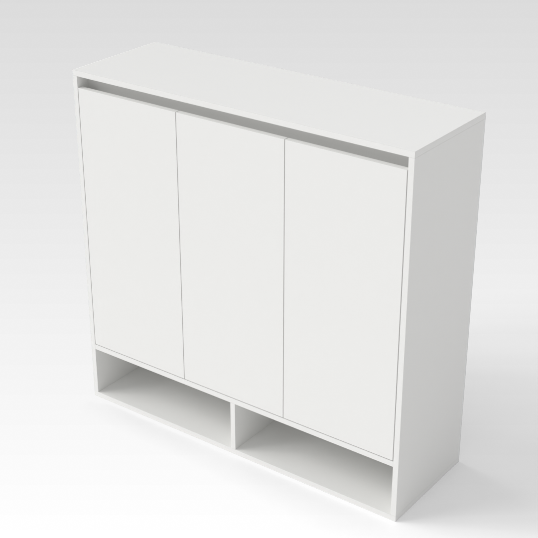 Warm White Shoe Cabinet