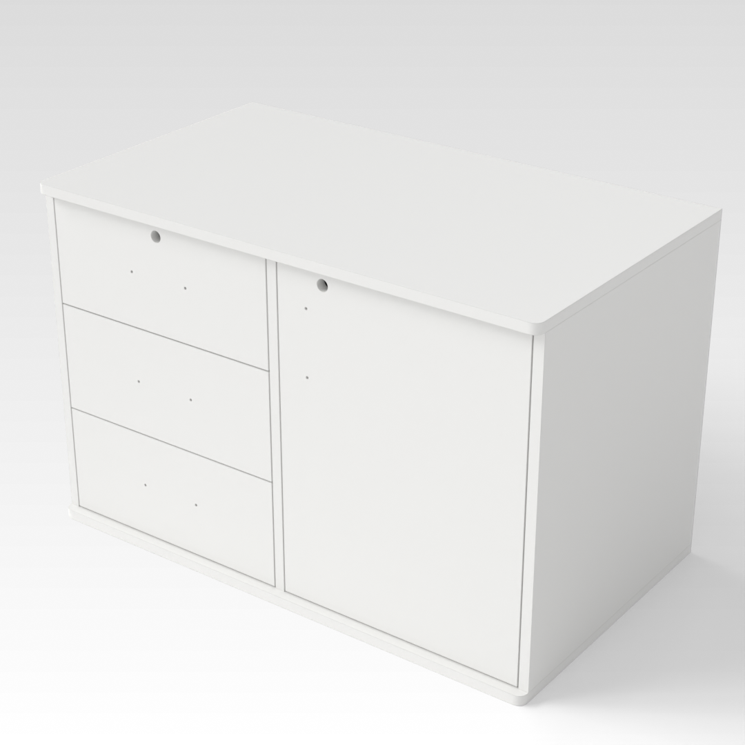 Warm White File Cabinet