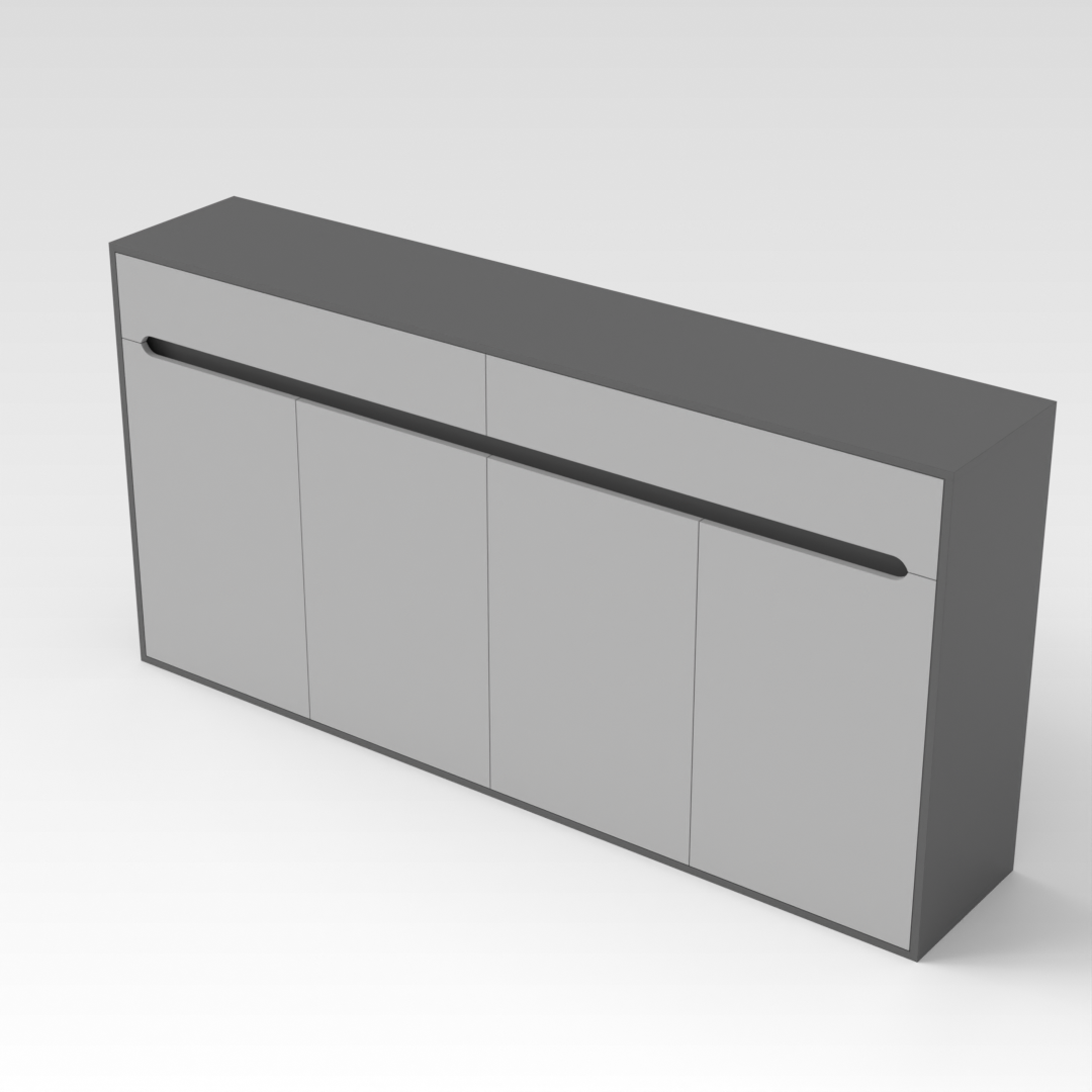 Sky Gray & Light Gray Shoe Cabinet