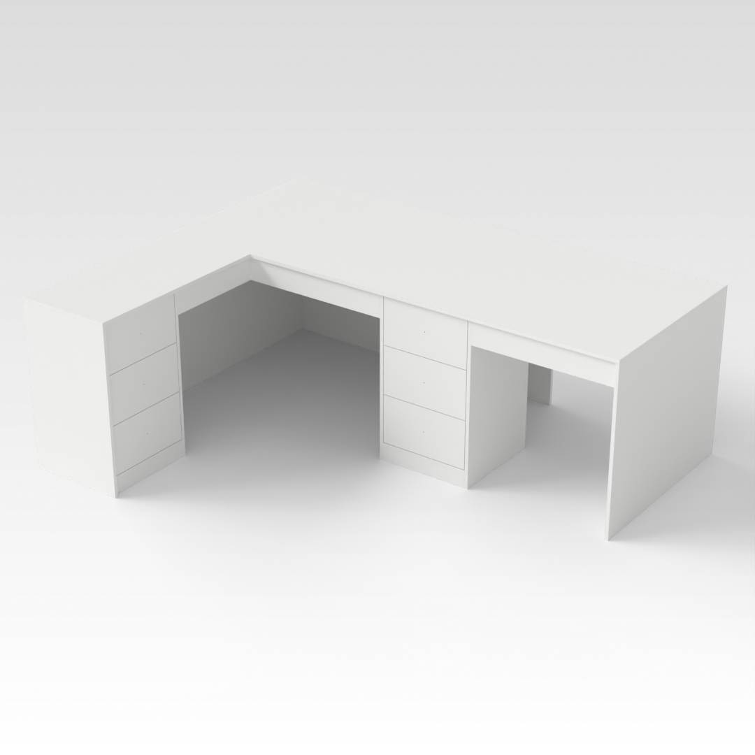 Warm White Office Desk