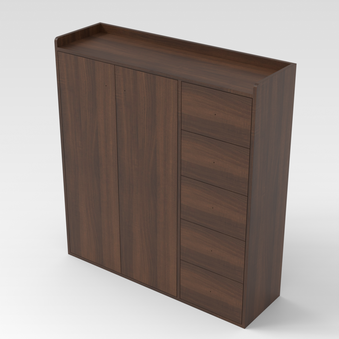 Prairie Oak Shoe Cabinet