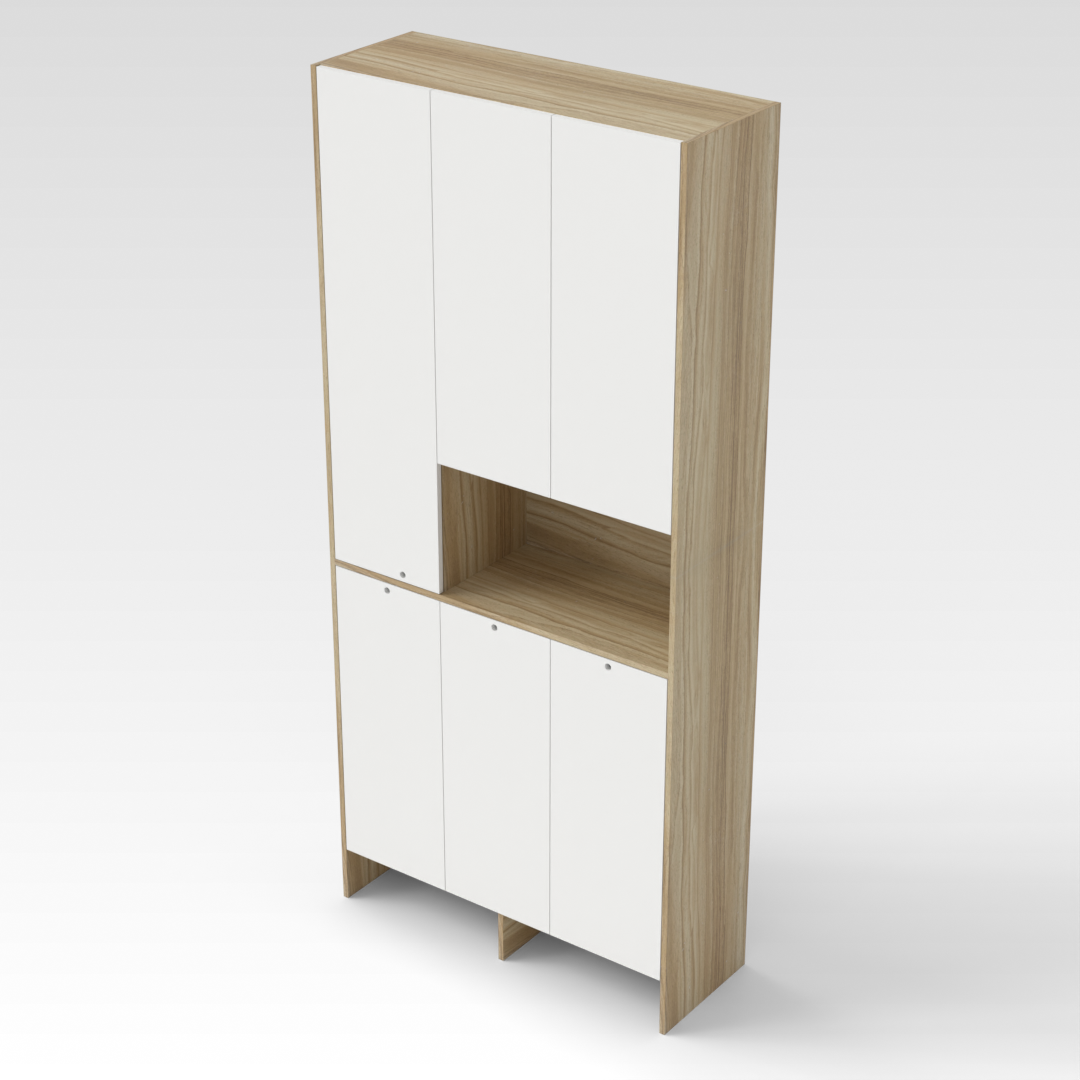 Country Oak & Warm White Shoe Cabinet