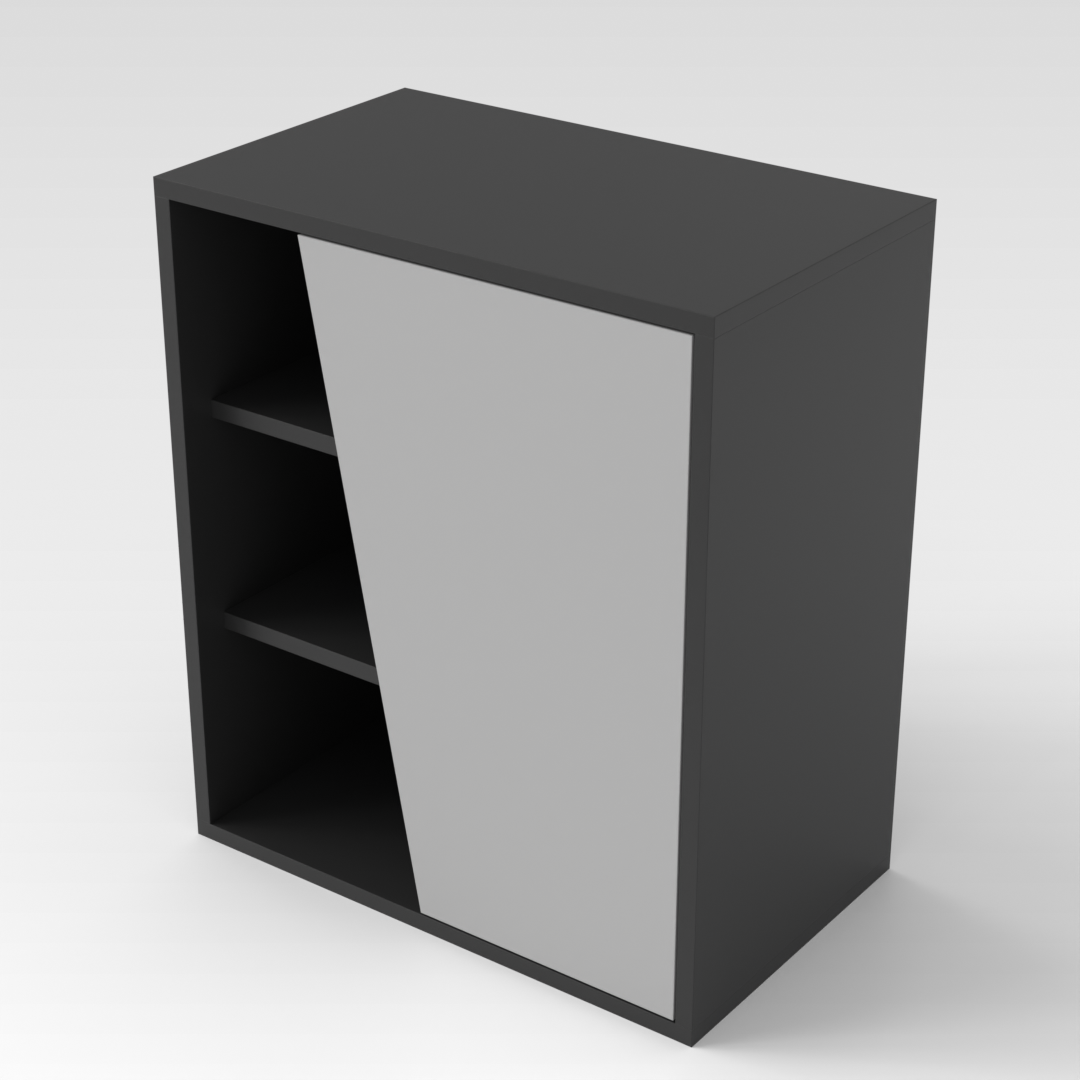 Black & Light Gray TV Stand