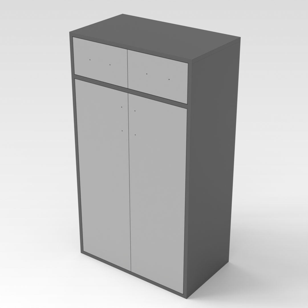 Sky Gray & Light Gray Shoe Cabinet