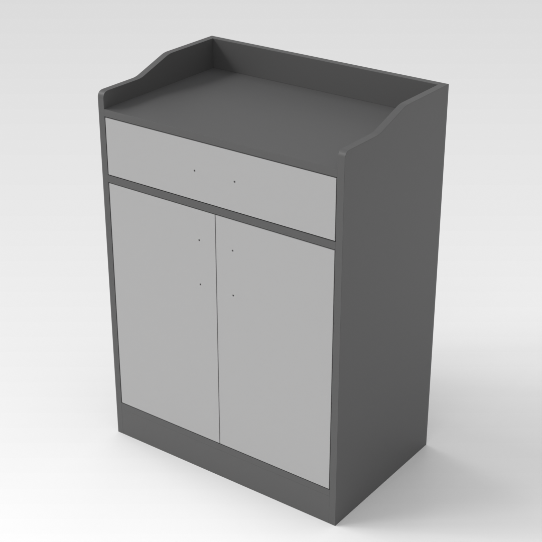 Sky Gray & Light Gray Shoe Cabinet