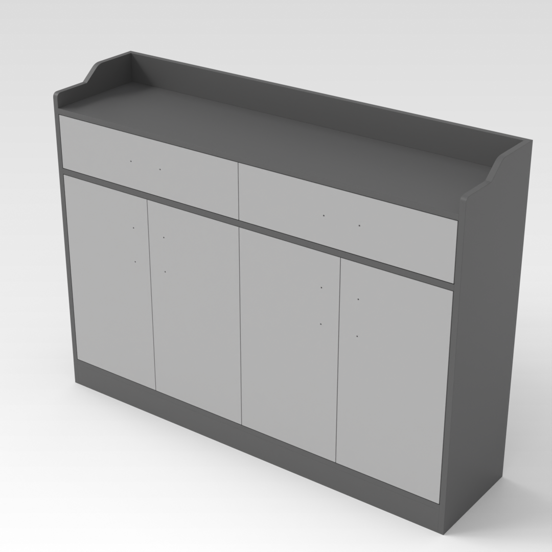 Sky Gray & Light Gray Shoe Cabinet