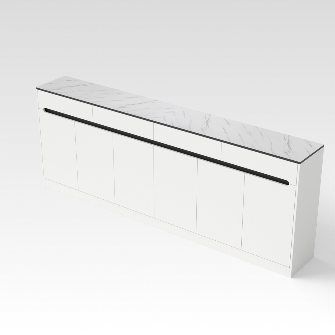Warm White & Black Shoe Cabinet