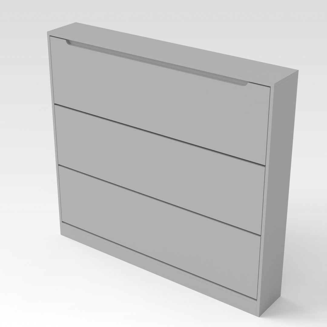 Light Gray Shoe Cabinet