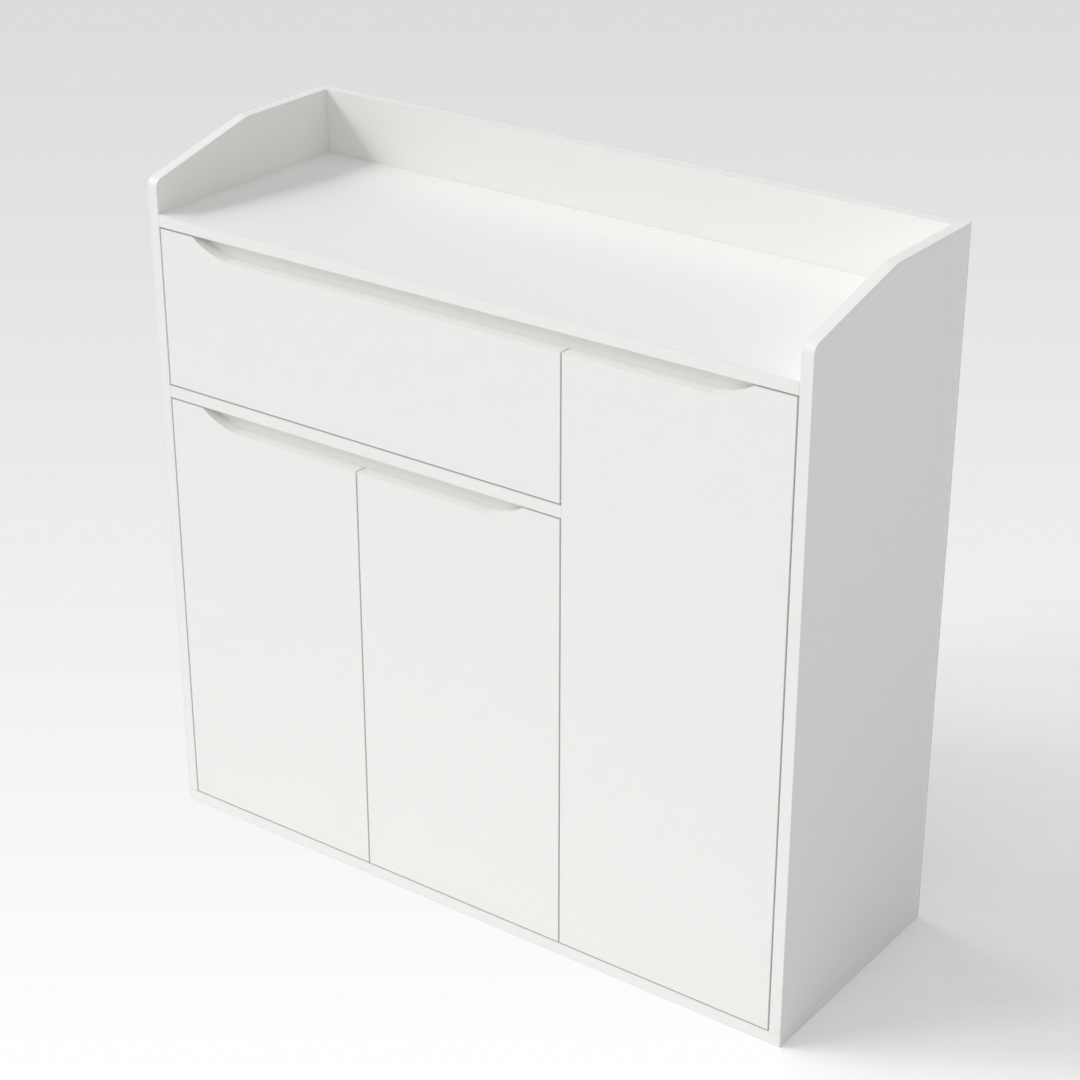 Warm White Shoe Cabinet