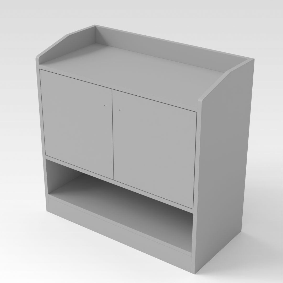 Light Gray Shoe Cabinet