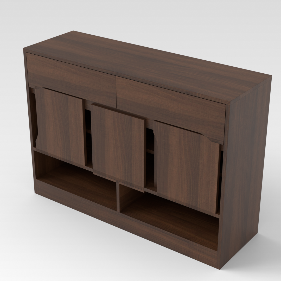 Prairie Oak Shoe Cabinet