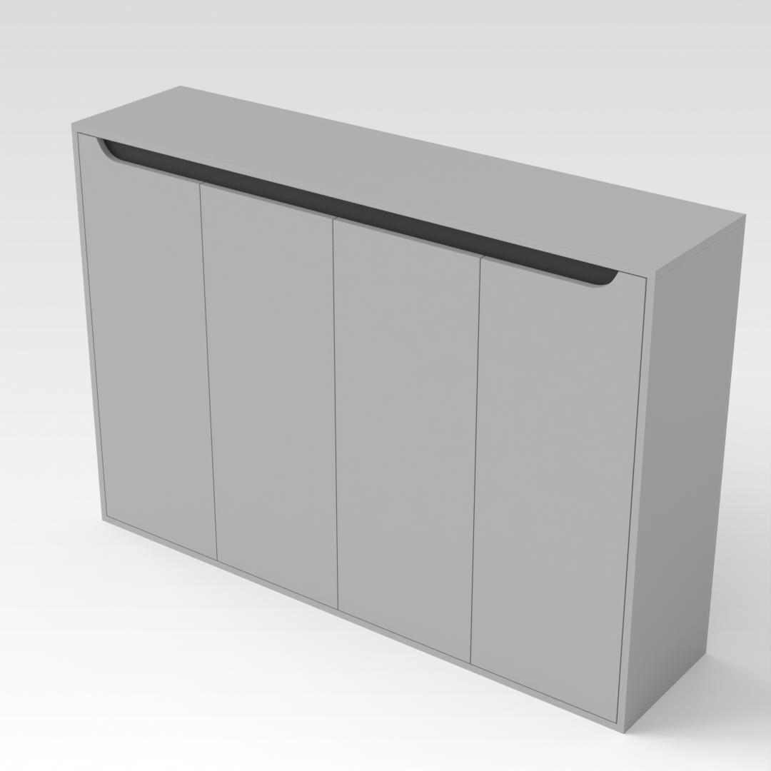 Light Gray Shoe Cabinet