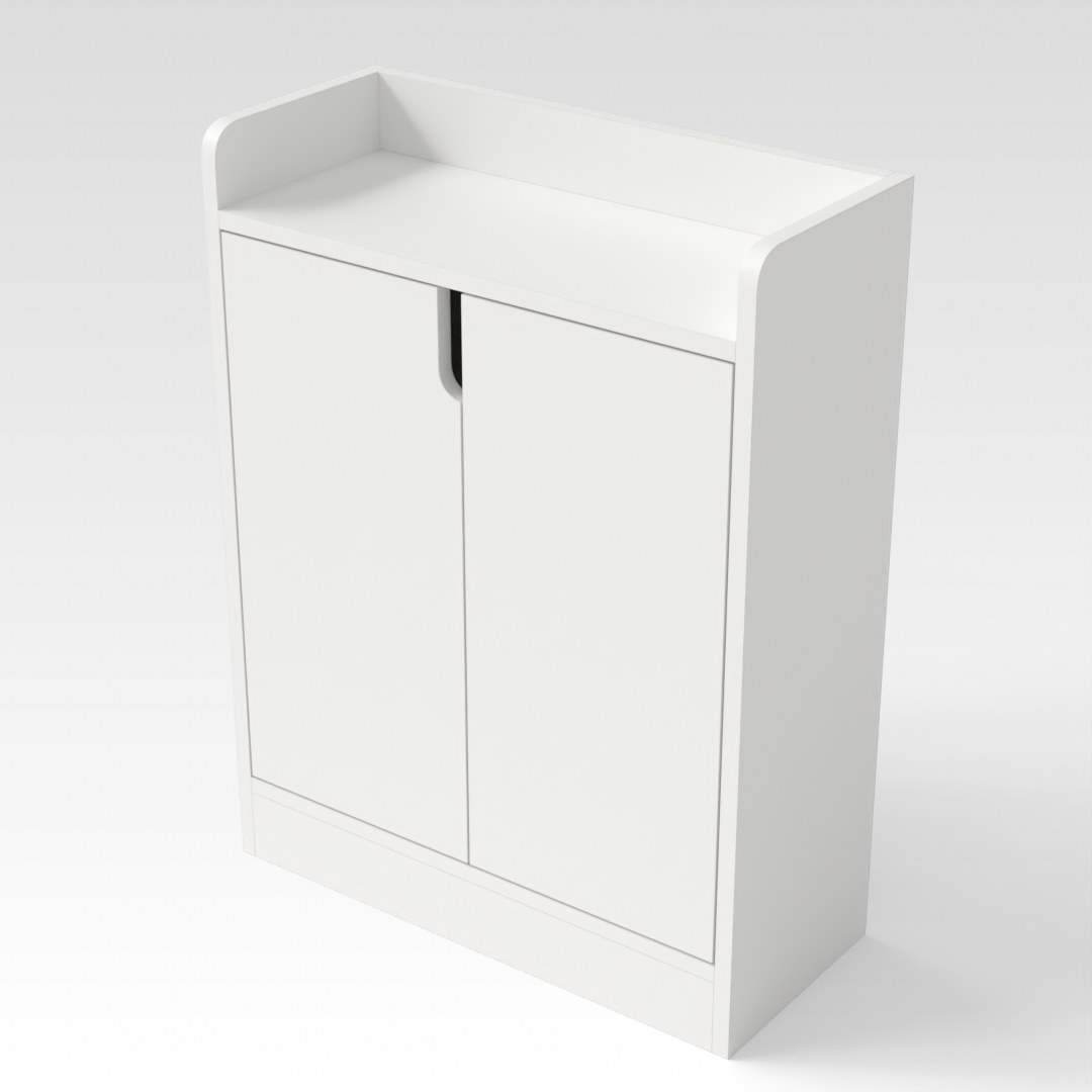 Warm White Shoe Cabinet
