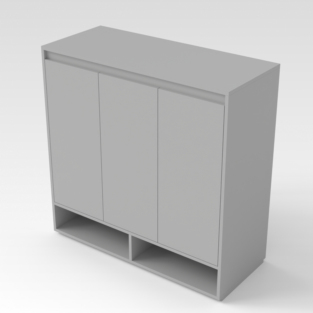 Light Gray Shoe Cabinet