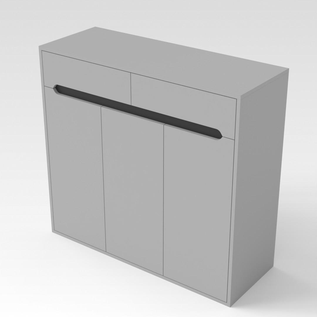 Light Gray Shoe Cabinet