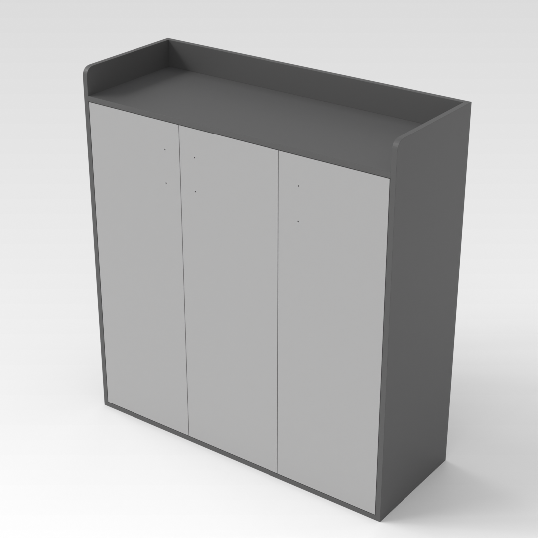 Sky Gray & Light Gray Shoe Cabinet