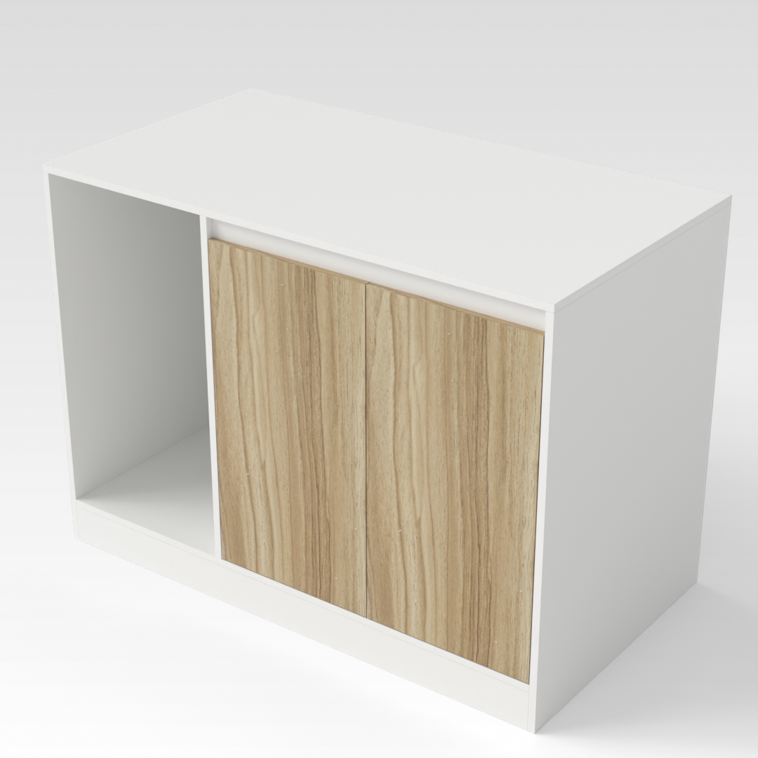 Warm White & Country Oak Sideboard