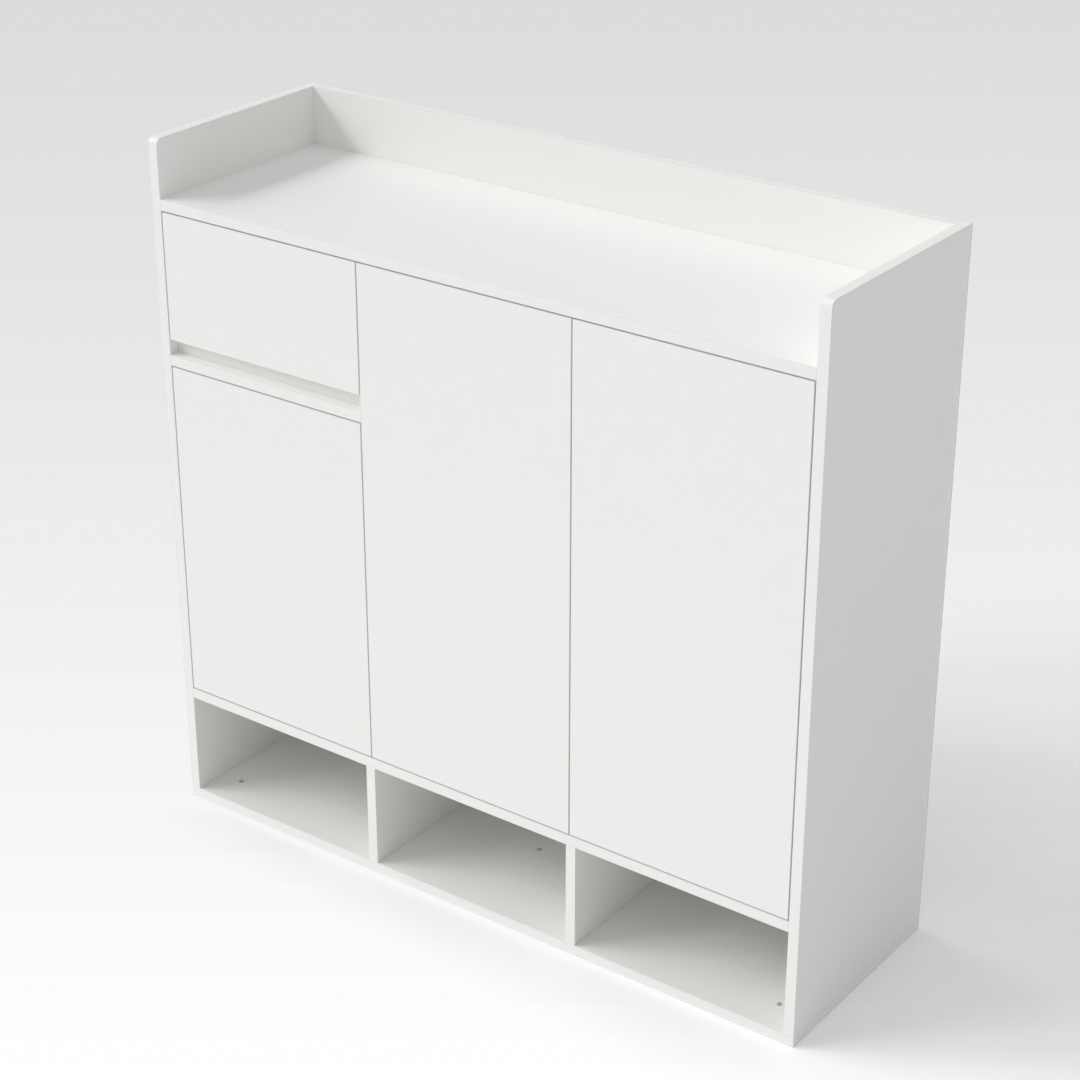 Warm White Shoe Cabinet