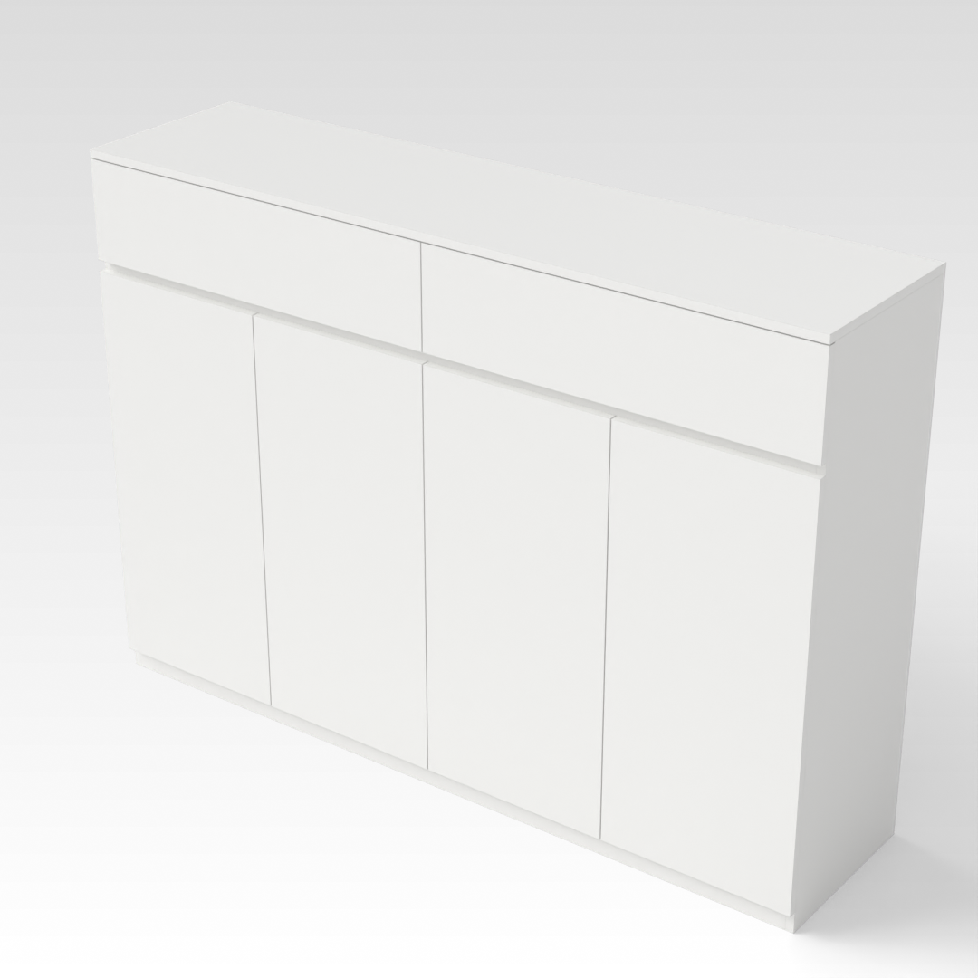 Warm White Shoe Cabinet
