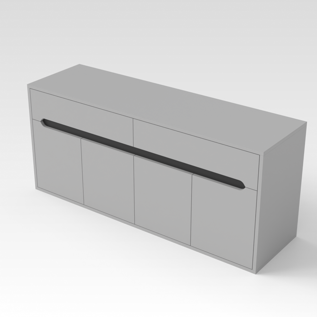 Light Gray & Black Shoe Cabinet
