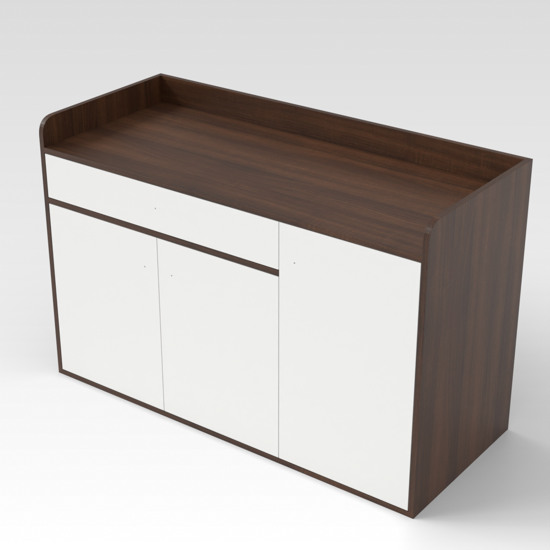 Prairie Oak & Warm White Shoe Cabinet