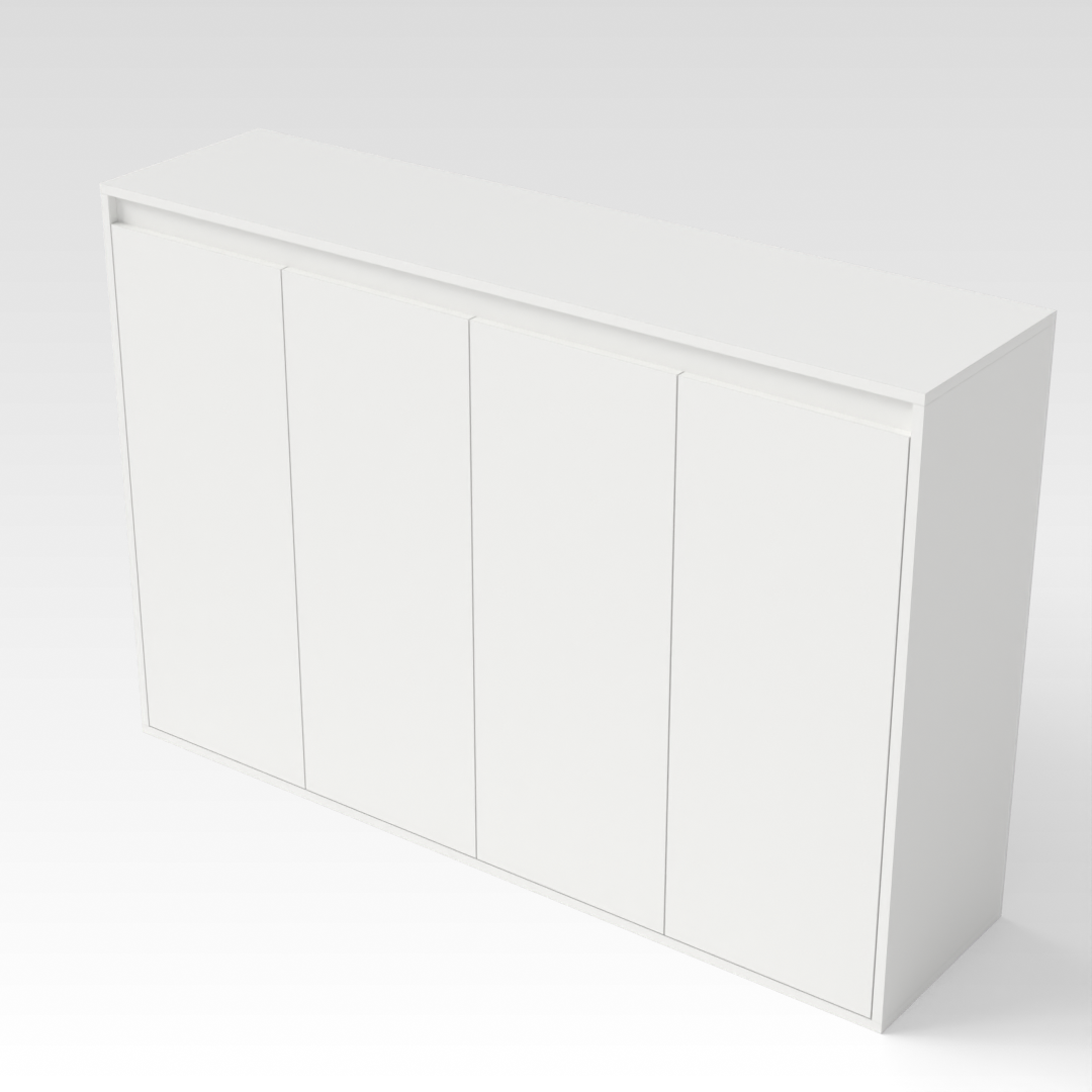 Warm White Shoe Cabinet