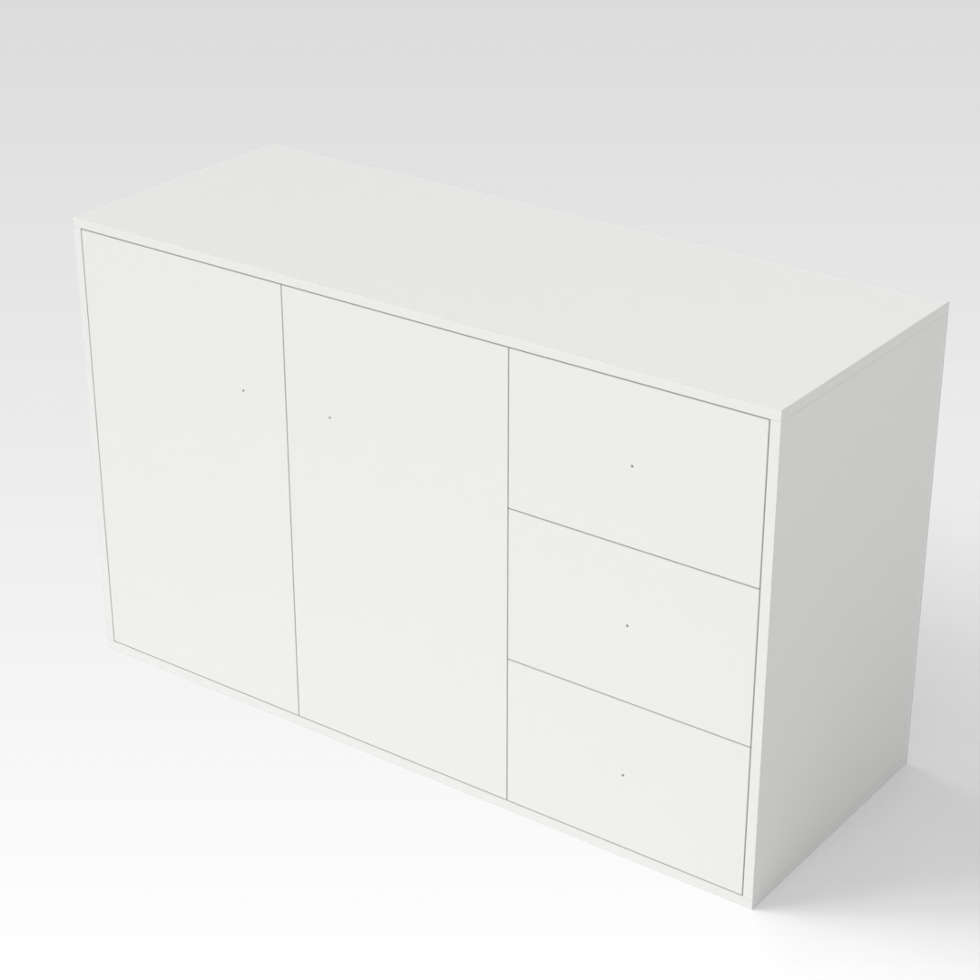 Warm White Shoe Cabinet
