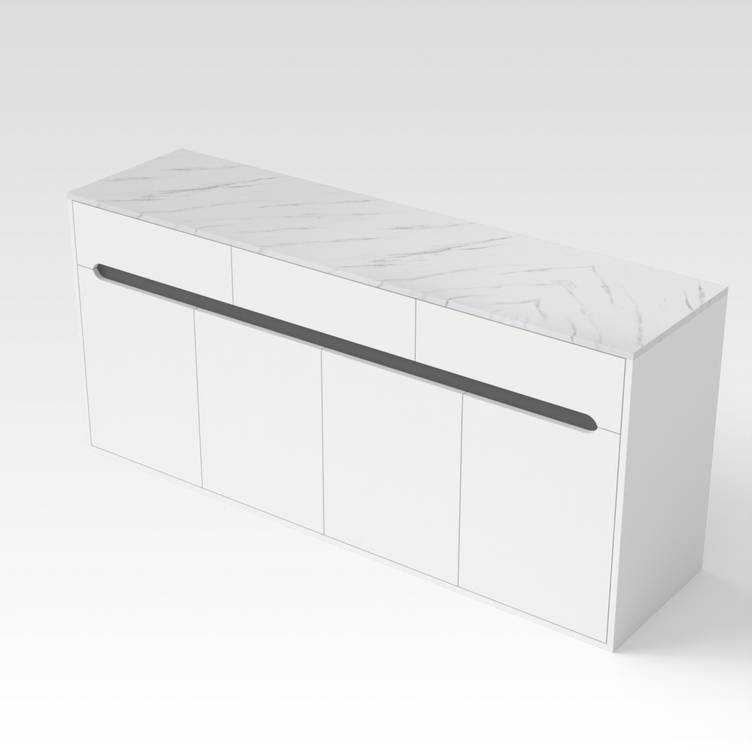 Warm White & Sky Gray Shoe Cabinet