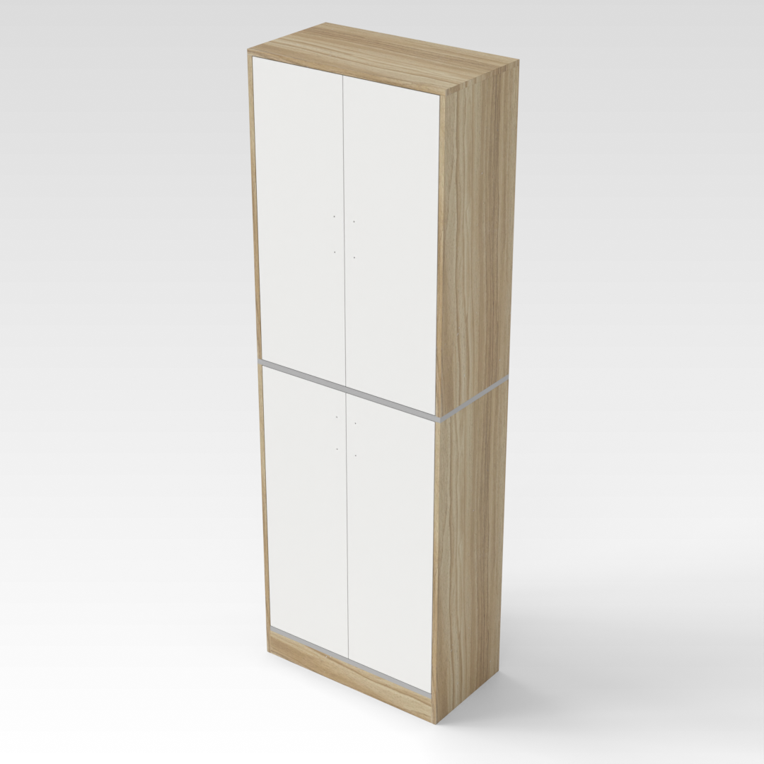 Country Oak & Warm White Bookcase