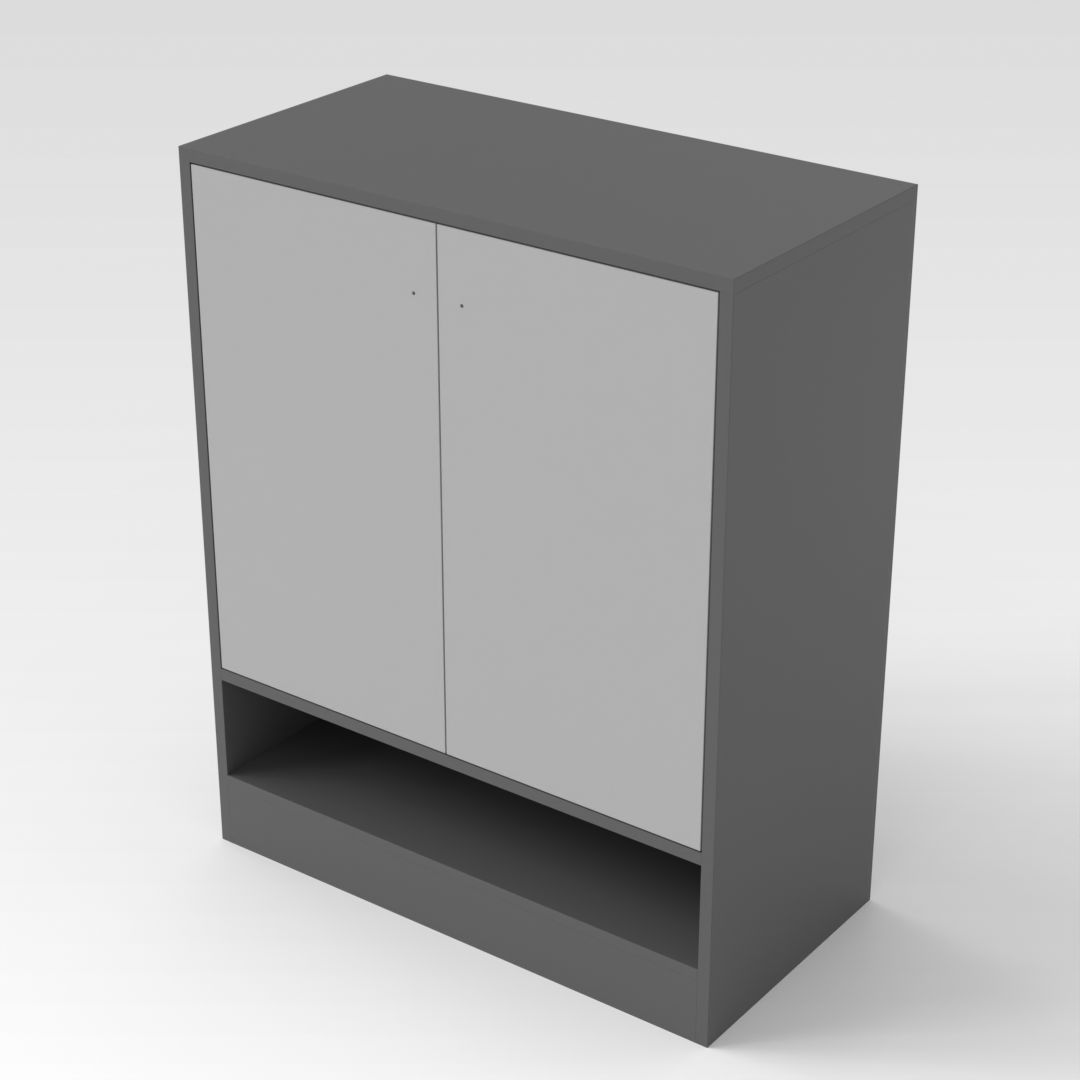 Sky Gray & Light Gray Shoe Cabinet